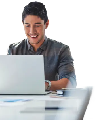 person using laptop